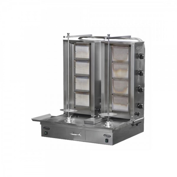 PIMAK-TURCO | M77-4+4 ALT MOTORLU CIFTLI DONER MAKINESI 4+4 RADYANLI