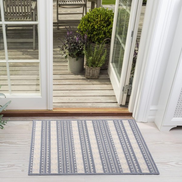 Rugs Living Room - Washable Rug - Area Rug - Non-Slip Rugs Carpet - 100% Cotton - Vintage Rug for Living Room Bedroom Kitchen - Kid and Pet Friendly Rug - Boho Rug (GREY RUG, 80X150 CM) – Beige Rug – 80 x 150 cm (Rectangular)