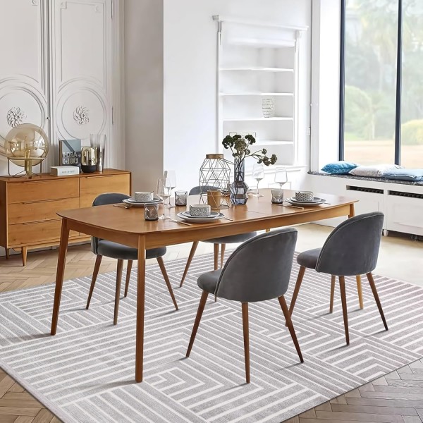 Area Rug for Living Room – Soft Plush Area Rug, Modern Carpet for Bedroom & Home | Non-Shedding, Shed-Resistant Large Area Rugs for Living Room, Hallway & Office (LIGHT GRAY, 160X230) – Light Gray – 120 x 180 cm (Rectangular)