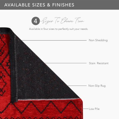 Rugs Living Room - Machine Washable Rug, Low Pile Non-Slip Area Rug - Area Rugs for Livingroom Bedroom Kitchen - Pet Friendly Carpet, Modern Room Decor (Red, 120X180) – Grey – 200 x 290 cm (Rectangular)