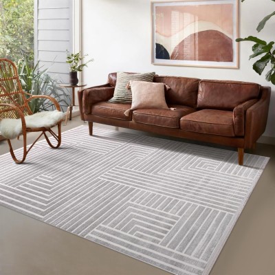 Area Rug for Living Room – Soft Plush Area Rug, Modern Carpet for Bedroom & Home | Non-Shedding, Shed-Resistant Large Area Rugs for Living Room, Hallway & Office (LIGHT GRAY, 160X230) – Cream – 160 x 230 cm (Rectangular)