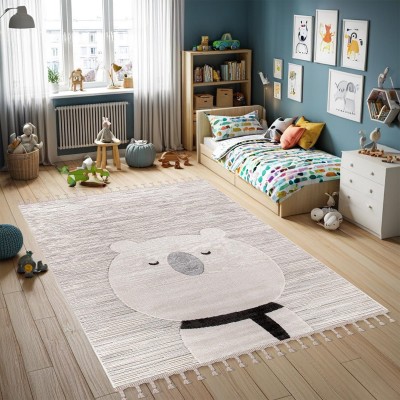 Kids Rug – Soft & Playful Area Rug for Children's Room, Nursery & Playroom | Non-Shedding, Hypoallergenic, Pet-Friendly & Durable | Cute Cartoon Designs for Kids (SOFT GRAY, 200X290) – Light Gray – 80 x 150 cm (Rectangular)