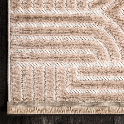 Area Rug for Living Room – Modern Textured Polypropylene Carpet | Non-Shedding, Medium Pile Geometric Rug for Bedroom, Dining Room & Home Decor (TAUPE, 120X180) – Dark Gray – 200 x 290 cm (Rectangular)