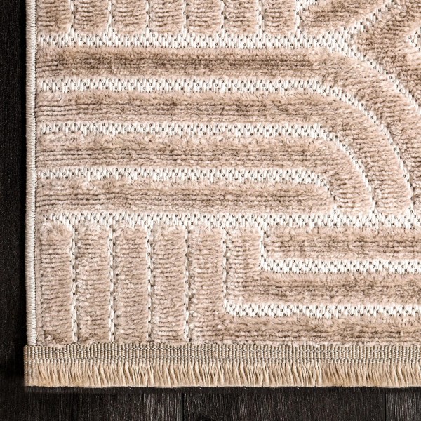 Area Rug for Living Room – Modern Textured Polypropylene Carpet | Non-Shedding, Medium Pile Geometric Rug for Bedroom, Dining Room & Home Decor (TAUPE, 120X180) – Dark Gray – 200 x 290 cm (Rectangular)