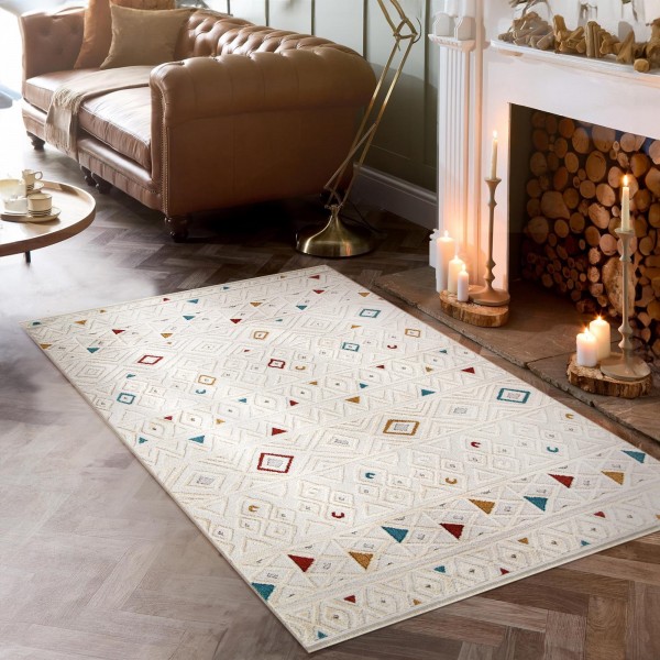 Area Rug for Living Room – Modern Textured Polypropylene Carpet | Non-Shedding, Medium Pile Geometric Rug for Bedroom, Dining Room & Home Decor (TAUPE, 120X180) – Beige – 200 x 290 cm (Rectangular)