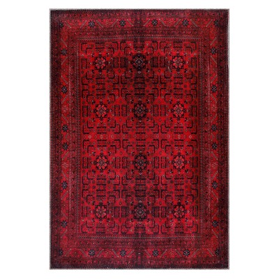 Rugs Living Room - Washable Rug - Area Rug - Non-Slip Rugs Carpet Woven from Cotton - Vintage Rug for Living Room Bedroom Kitchen - Kid and Pet Friendly (RED RUG, 80X150 CM) – 160 x 230 cm (Rectangular) – Blue Red Rug
