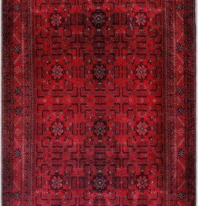 Rugs Living Room - Washable Rug - Area Rug - Non-Slip Rugs Carpet Woven from Cotton - Vintage Rug for Living Room Bedroom Kitchen - Kid and Pet Friendly (RED RUG, 80X150 CM) – 80 x 150 cm (Rectangular) – Red 2