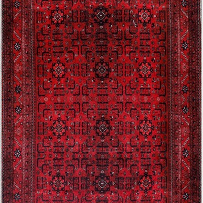 Rugs Living Room - Washable Rug - Area Rug - Non-Slip Rugs Carpet Woven from Cotton - Vintage Rug for Living Room Bedroom Kitchen - Kid and Pet Friendly (RED RUG, 80X150 CM) – 80 x 150 cm (Rectangular) – Red 2