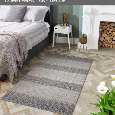 Modern Area Rug for Living Room – Stylish Carpet for Bedroom, Kitchen & Home Decor | Easy to Clean, Non-Shedding & Durable | Kid and Pet Friendly (GRAY IVORY, 80X150) – Gray Ivory – 160 x 230 cm (Rectangular)