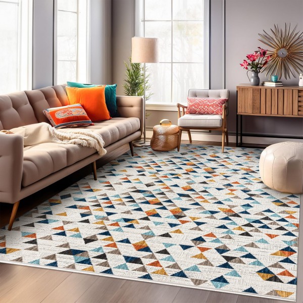 Area Rug for Living Room - Ultra-Soft Low Pile Carpet | Soft Micro Polyester, Non-Shedding & Shed-Resistant | Modern Rugs for Bedroom, Large Rugs, Hallway, Carpets (LIGHT BEIGE, 120X180) – Multicolor – 120 x 180 cm (Rectangular)