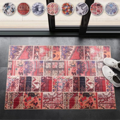 Washable Anatolian Pattern Rug – Non-Slip Soft Area Carpet for Living Room & Bedroom | NETLINE HOME – Light Brown – 160 x 230 cm (Rectangular)