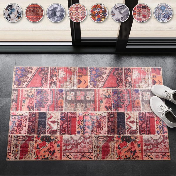 Washable Anatolian Pattern Rug – Non-Slip Soft Area Carpet for Living Room & Bedroom | NETLINE HOME – Light Brown – 160 x 230 cm (Rectangular)