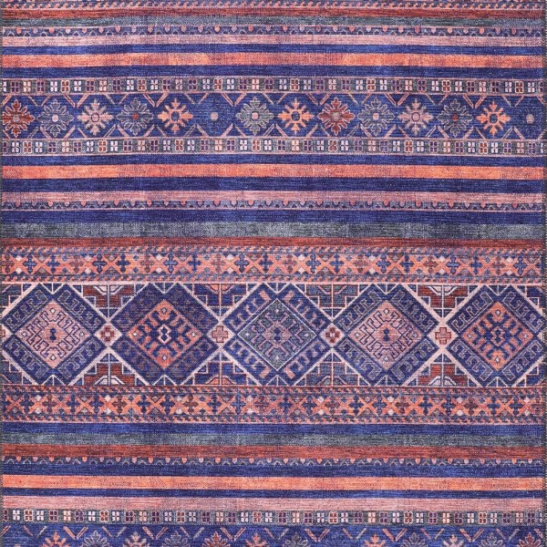 Washable Anatolian Pattern Rug – Non-Slip Soft Area Carpet for Living Room & Bedroom | NETLINE HOME – Red Black – 200 x 290 cm (Rectangular)