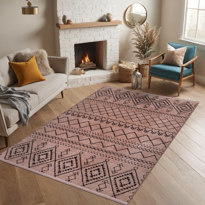 Rugs Living Room - Machine Washable Rug, Low Pile Non-Slip Area Rug - Area Rugs for Livingroom Bedroom Kitchen - Pet Friendly Carpet, Modern Room Decor (Red, 120X180) – White – 160 x 230 cm (Rectangular)