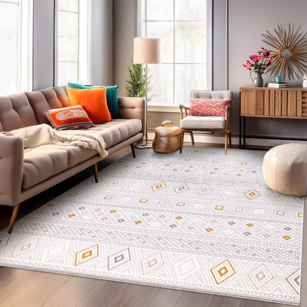 Area Rug for Living Room – Soft Plush Area Rug, Modern Carpet for Bedroom & Home | Non-Shedding, Shed-Resistant Large Area Rugs for Living Room, Hallway & Office (LIGHT GRAY, 160X230) – Light Gray – 160 x 230 cm (Rectangular)