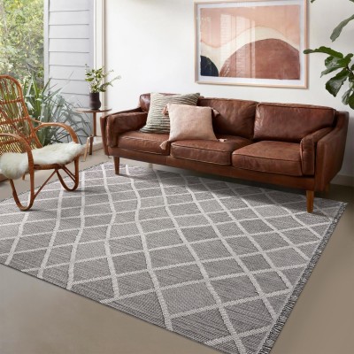 Modern Area Rug for Living Room – Stylish Carpet for Bedroom, Kitchen & Home Decor | Easy to Clean, Non-Shedding & Durable | Kid and Pet Friendly (GRAY IVORY, 80X150) – Grey – 120 x 180 cm (Rectangular)