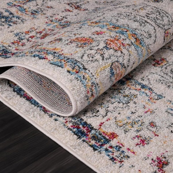 Vintage Area Rug for Living Room | Soft & Durable Carpet, Kid & Pet Friendly | Wilton Woven, Classic Distressed Medallion Design for Bedroom, Hallway & Kitchen (BEIGE, 80X150) – Gold – 80 x 240 cm (Rectangular)