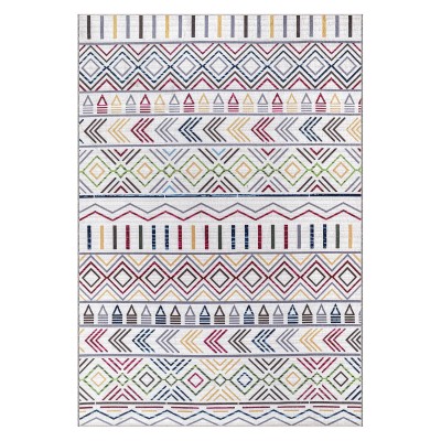 Rugs Living Room - Washable Rug - Area Rug - Non-Slip Rugs Carpet Woven from Cotton - Vintage Rug for Living Room Bedroom Kitchen - Kid and Pet Friendly (RED RUG, 80X150 CM) – 80 x 150 cm (Rectangular) – Multicolor Rug