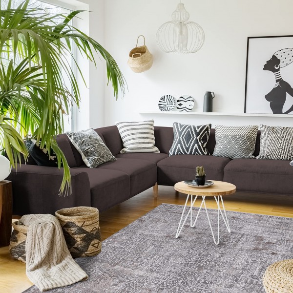 Area Rugs For Living Room, Bedroom, Kitchen, Dining Room | Oriental Design Carpet | Soft Medium Pile | Traditional Vintage Rug | Stain Resistant (Cream Blue, 160X230 CM) – 80 x 240 cm (Rectangular) – Orange