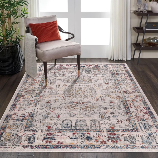 Vintage Area Rug for Living Room | Soft & Durable Carpet, Kid & Pet Friendly | Wilton Woven, Classic Distressed Medallion Design for Bedroom, Hallway & Kitchen (BEIGE, 80X150) – Gold – 80 x 150 cm (Rectangular)