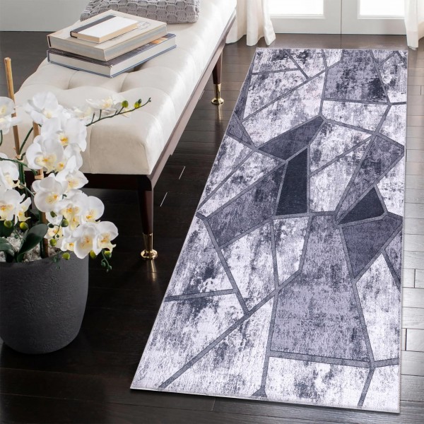 Washable Anatolian Pattern Rug – Non-Slip Soft Area Carpet for Living Room & Bedroom | NETLINE HOME – Floral – 80 x 240 cm (Rectangular)