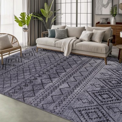 Rugs Living Room - Machine Washable Rug, Low Pile Non-Slip Area Rug - Area Rugs for Livingroom Bedroom Kitchen - Pet Friendly Carpet, Modern Room Decor (Red, 120X180) – White – 200 x 290 cm (Rectangular)