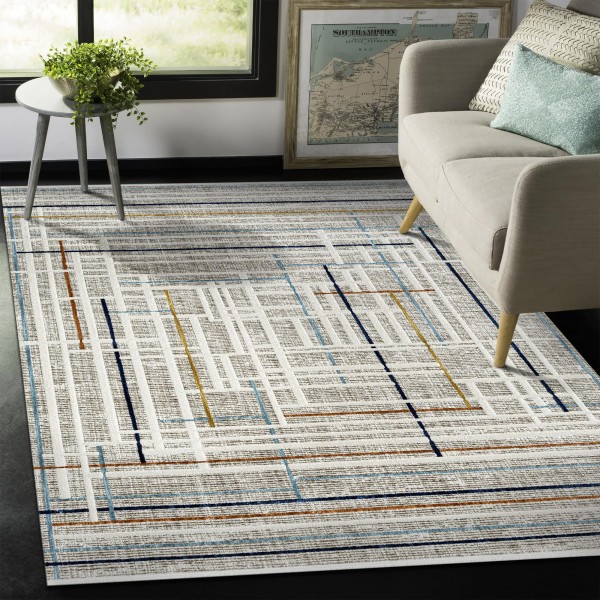 Area Rug for Living Room - Ultra-Soft Low Pile Carpet | Soft Micro Polyester, Non-Shedding & Shed-Resistant | Modern Rugs for Bedroom, Large Rugs, Hallway, Carpets (LIGHT BEIGE, 120X180) – Multicolor – 160 x 230 cm (Rectangular)