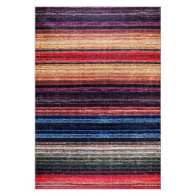 Rugs Living Room - Washable Rug - Area Rug - Non-Slip Rugs Carpet Woven from Cotton - Vintage Rug for Living Room Bedroom Kitchen - Kid and Pet Friendly (RED RUG, 80X150 CM) – 160 x 230 cm (Rectangular) – Red 2
