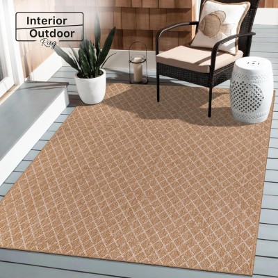 Netline Home Jute-Effect Washable Rug for Indoor and Outdoor Use – Beige 2 – 60 x 100 cm (Rectangular)