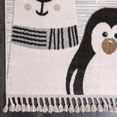 Kids Rug – Soft & Playful Area Rug for Children's Room, Nursery & Playroom | Non-Shedding, Hypoallergenic, Pet-Friendly & Durable | Cute Cartoon Designs for Kids (SOFT GRAY, 200X290) – Light Gray – 160 x 230 cm (Rectangular)