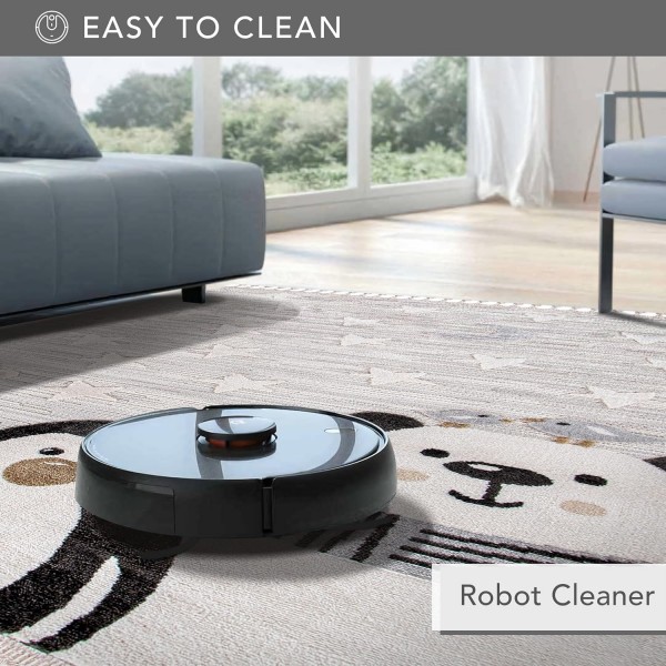 Kids Rug – Soft & Playful Area Rug for Children's Room, Nursery & Playroom | Non-Shedding, Hypoallergenic, Pet-Friendly & Durable | Cute Cartoon Designs for Kids (SOFT GRAY, 200X290) – Soft Gray – 200 x 290 cm (Rectangular)