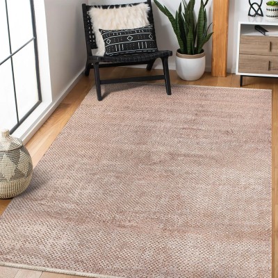 Luxury Area Rug for Living Room – Soft & Durable Bamboo Silk Carpet for Kitchen, Bedroom & Hallway – Modern, Classic & Boho Style Area Rugs – Non-Shedding (BROWN, 120X180) – Brown – 120 x 180 cm (Rectangular)