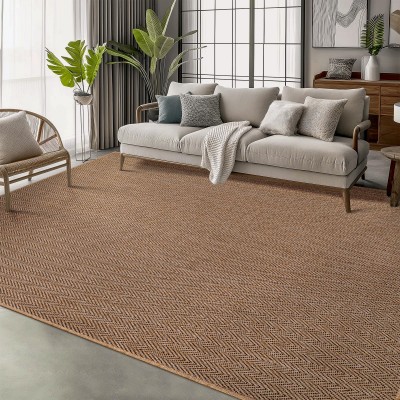 Netline Home Jute-Effect Washable Rug for Indoor and Outdoor Use – Beige 3 – 80 x 150 cm (Rectangular)