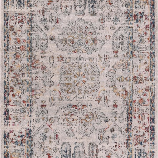Vintage Area Rug for Living Room | Soft & Durable Carpet, Kid & Pet Friendly | Wilton Woven, Classic Distressed Medallion Design for Bedroom, Hallway & Kitchen (BEIGE, 80X150) – Beige – 80 x 240 cm (Rectangular)