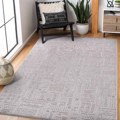Modern Area Rug for Living Room – Durable, Non-Shedding Carpet for Bedroom, Kitchen & Hallway Rugs | Easy to Clean, Lightweight & Low Pile Design (GRAY, 120X180) – Grey – 200 x 290 cm (Rectangular)