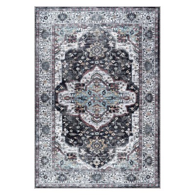 Rugs Living Room - Washable Rug - Area Rug - Non-Slip Rugs Carpet Woven from Cotton - Vintage Rug for Living Room Bedroom Kitchen - Kid and Pet Friendly (RED RUG, 80X150 CM) – 120 x 180 cm (Rectangular) – Red Rug