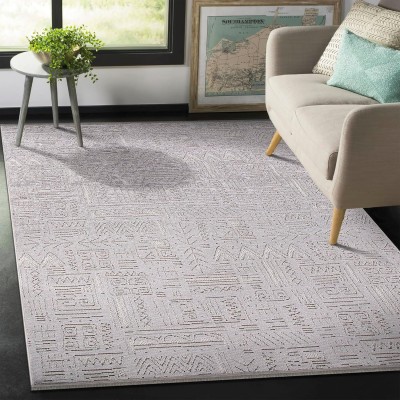 Modern Area Rug for Living Room – Durable, Non-Shedding Carpet for Bedroom, Kitchen & Hallway Rugs | Easy to Clean, Lightweight & Low Pile Design (GRAY, 120X180) – Grey – 160 x 230 cm (Rectangular)