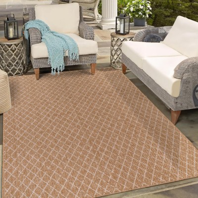 Netline Home Jute-Effect Washable Rug for Indoor and Outdoor Use – Beige 4 – 60 x 100 cm (Rectangular)