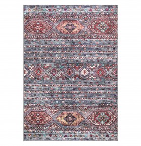 Rugs Living Room - Washable Rug - Area Rug - Non-Slip Rugs Carpet Woven from Cotton - Vintage Rug for Living Room Bedroom Kitchen - Kid and Pet Friendly (RED RUG, 80X150 CM) – 80 x 150 cm (Rectangular) – Red Rug