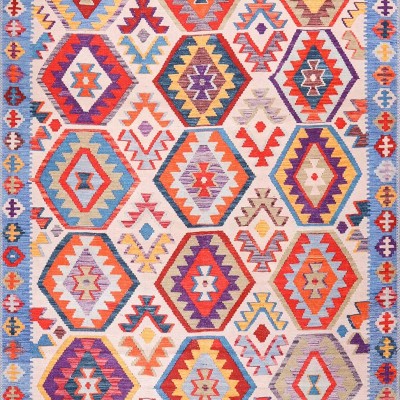 Washable Anatolian Pattern Rug – Non-Slip Soft Area Carpet for Living Room & Bedroom | NETLINE HOME – Grey White – 120 x 180 cm (Rectangular)