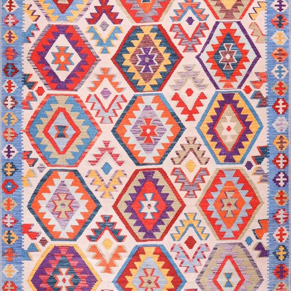 Washable Anatolian Pattern Rug – Non-Slip Soft Area Carpet for Living Room & Bedroom | NETLINE HOME – Grey White – 120 x 180 cm (Rectangular)