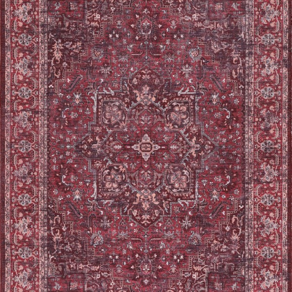 Machine Washable Area Rug for Living Room, Bedroom & Kitchen - Non Slip – 4 mm Low Pile Carpet - Vintage Rug - Pet Friendly & Kid Friendly Rugs (BLUE, 80X150) – Blue – 80 x 150 cm (Rectangular)